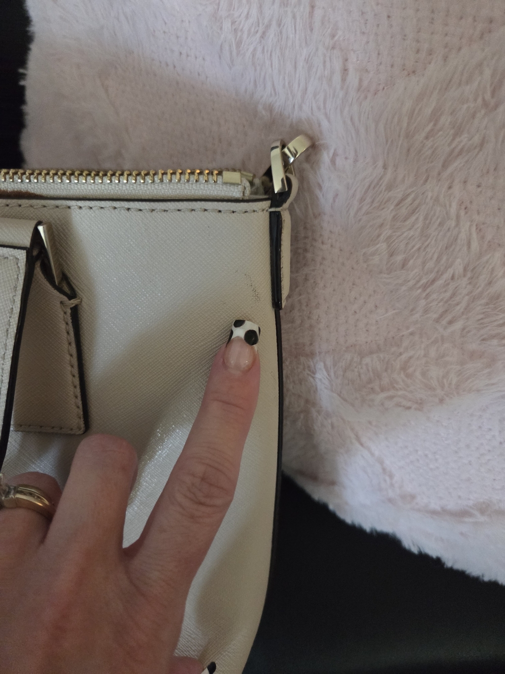 Kate Spade Cream Saffiano Leather Satchel - Picture 6 of 7